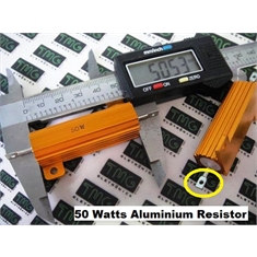 Resistor 50Watts de Alumínio - Lista de 0,01R Ohms até 999R Ohms, RESISTOR 50W Dissipador em Alumino, Power Resistors Aluminium wirewound - RES 50watts aluminium - 0R47 (0,47R) OHMS 5%